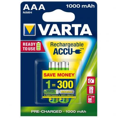 Varta AAA 1000mAh 2db Ready to Use tlthet elem, akkumultor Elektromos alkatrsz alkatrsz vsrls, rak